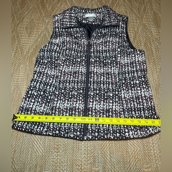 Christoper & Banks Quilted Full Zip Lightweight Puffer Vest,Multicolor,Size M - Picture 4 of 8